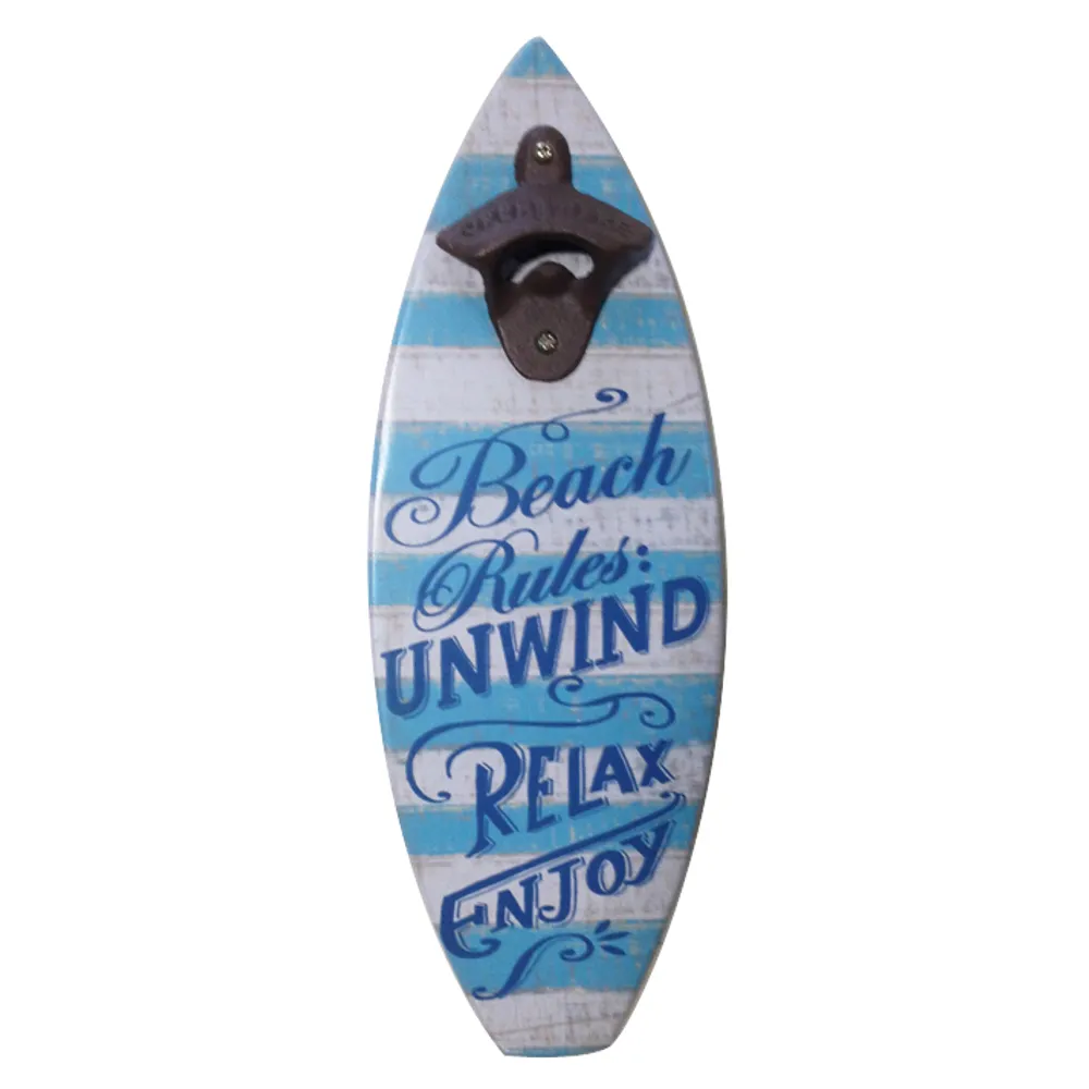 13-1/3" BEACH RULES BOTTLE OPENER