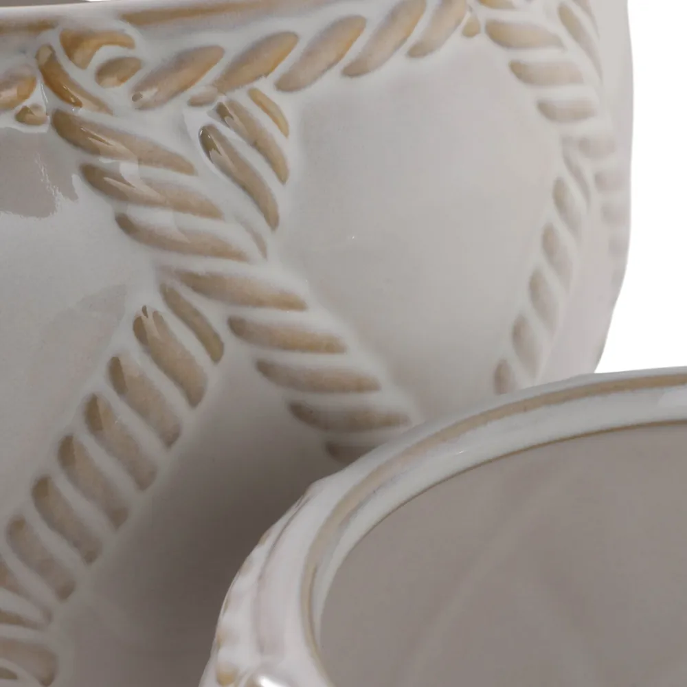 HARDWICKGATE SET OF 2 IVORY PLANTER 7 (IN)