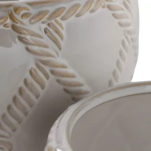 HARDWICKGATE SET OF 2 IVORY PLANTER 7 (IN) 7