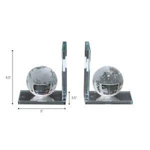 HASTINGSLAKE SET OF 2 CLEAR BOOKENDS 6 (IN) 4