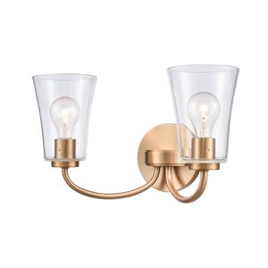 Emily 17'' Wide 2-Light Vanity Light - Brushed Gold 3