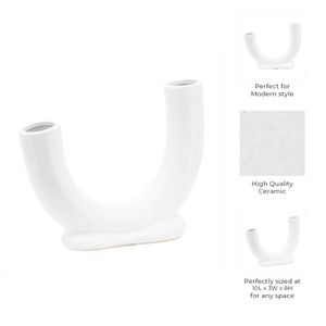 LENNONHAM WHITE VASE 8 (IN) 10