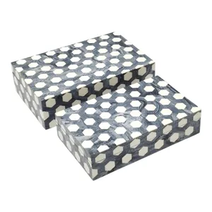 MAEFIELD SET OF 2 BLACK BOXES 3 (IN) 1