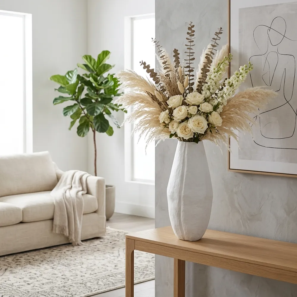 FARGOGROVE TAN VASE 28 (IN)