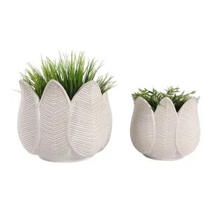 BRADYRIDGE SET OF 2 IVORY PLANTER 10 (IN) 2