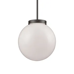 Beckett 12'' Wide 1-Light Mini Pendant - Oil Rubbed Bronze with White Glass 2