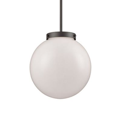 Beckett 12'' Wide 1-Light Mini Pendant - Oil Rubbed Bronze with White Glass