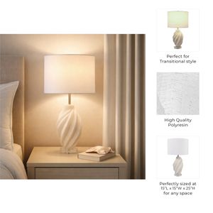 RAFECROSS IVORY LAMP 25 (IN) 11