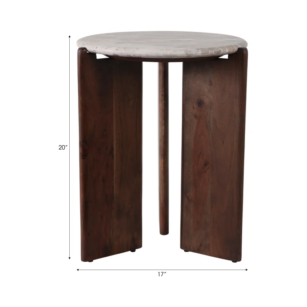 HALSEYCLIFF BROWN TABLE 20 (IN)