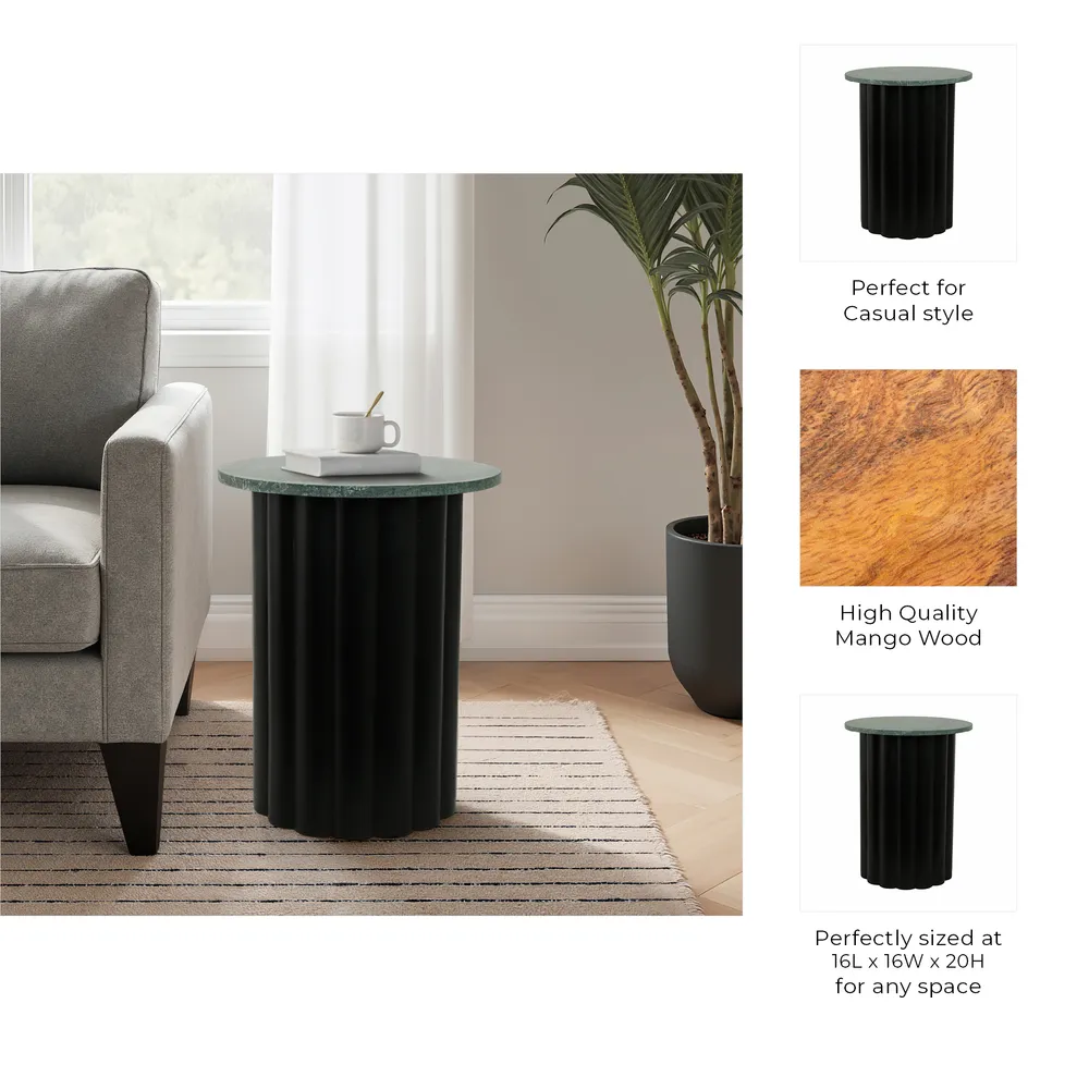 DOUGALWORTH BLACK TABLE 20 (IN)