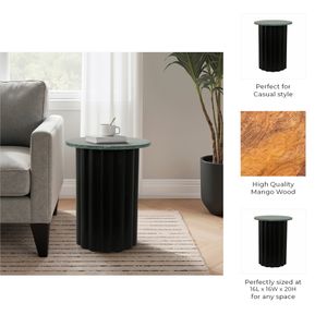 DOUGALWORTH BLACK TABLE 20 (IN) 10