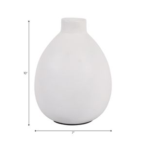 DUTTONSIDE WHITE VASE 10 (IN) 7