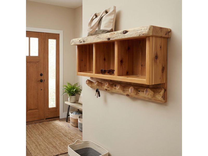 Cedar Hanging Locker - Coffee 1