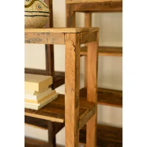 Set of 3 Recycled Wood Shelving Units 2
