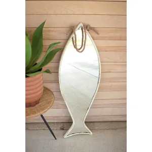 Vertical Fish Mirror with Rope Hanger 1