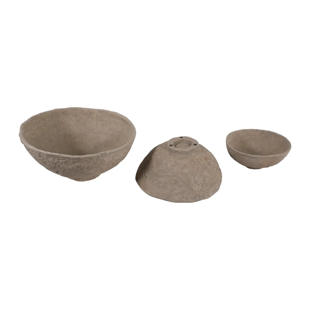 BECKLEY SET OF 3 TAN BOWLS 10 (IN)