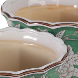 AIDENRIDGE SET OF 2 GREEN PLANTER 10 (IN) 6