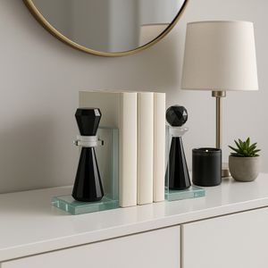 FORDPORT SET OF 2 BLACK BOOKENDS 7 (IN) 10
