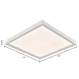 Titan 8'' Wide Integrated LED Down Light - Square White 2