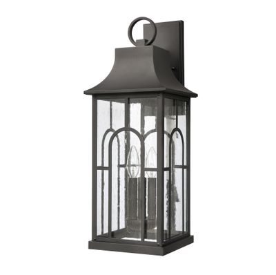 Triumph 23″ High 3-Light Outdoor Sconce - Textured Black