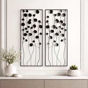 NEWTONCROSS SET OF 2 BLACK METAL WALL 36 (IN) 2