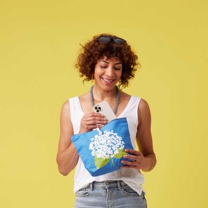 Hydrangea Sola Large Essential Canvas Pouch 3