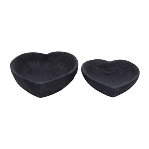 DASHLAKE SET OF 2 BLACK BOWLS 3 (IN) 3