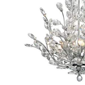 Crystique 20'' Wide 6-Light Chandelier - Polished Chrome 4