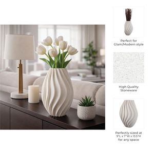 KEATONRUN IVORY VASE 14 (IN) 10