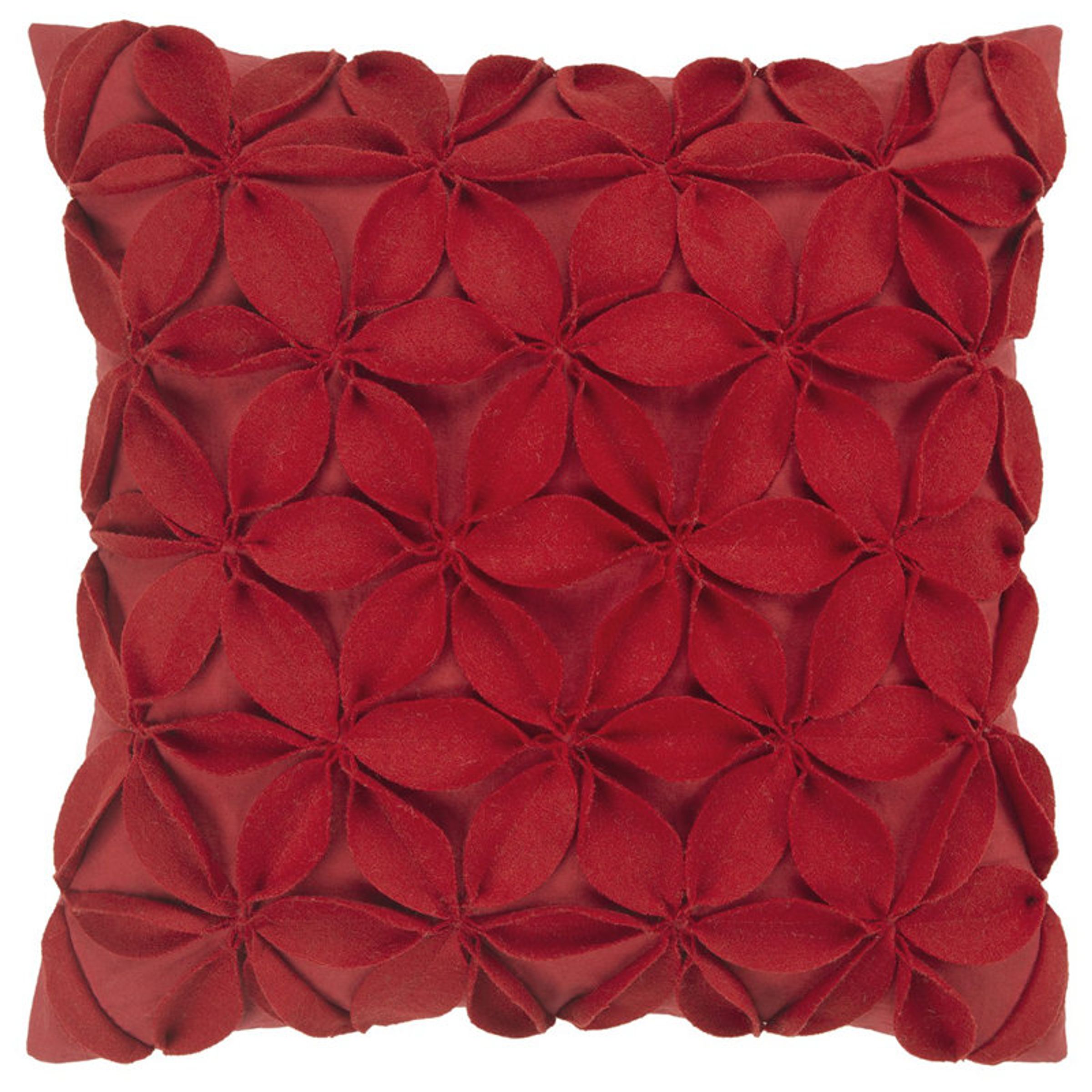 Burroughs Appliqued Cotton Throw Pillow