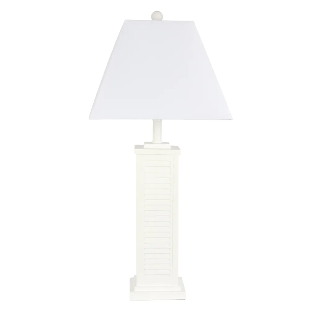33" WHITE SHUTTER STYLE LAMP