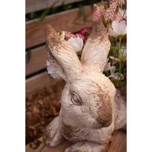 Faux Concrete Rabbit Planter 4