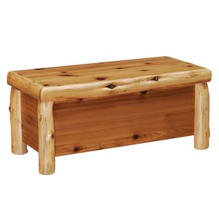 Cedar Log Blanket Chest - Coffee