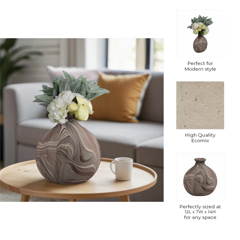 GRANGERSTONE BROWN VASE 14 (IN)