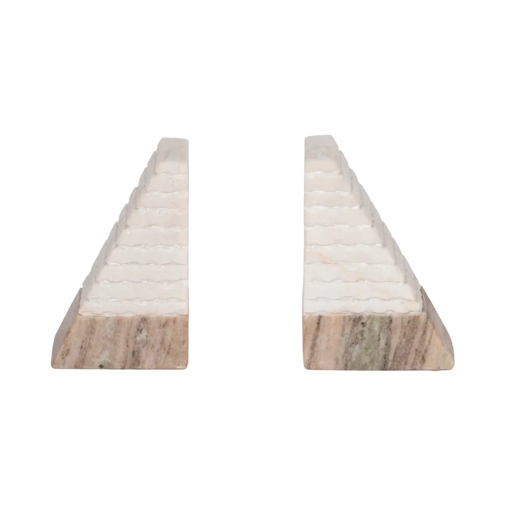 PARKWORTH SET OF 2 WHITE BOOKENDS 6 (IN)