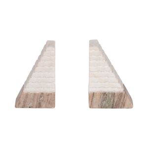 PARKWORTH SET OF 2 WHITE BOOKENDS 6 (IN) 1
