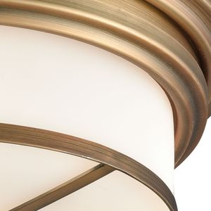 Noor 13'' Wide 2-Light Flush Mount - Classic Brass 4