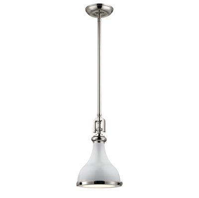 Rutherford 9″ Wide 1-Light Mini Pendant - Gloss White
