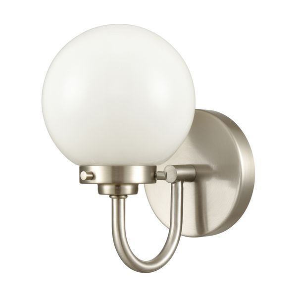Fairbanks 8.5'' High 1-Light Sconce - Brushed Nickel and Opal