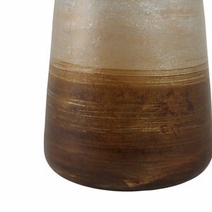 ORIONPARK WHITE GLASS VASE 17 (IN) 6