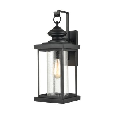 Minersville 21″ High 1-Light Outdoor Sconce - Matte Black