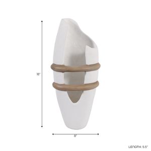 LUKETON WHITE VASE 18 (IN) 10