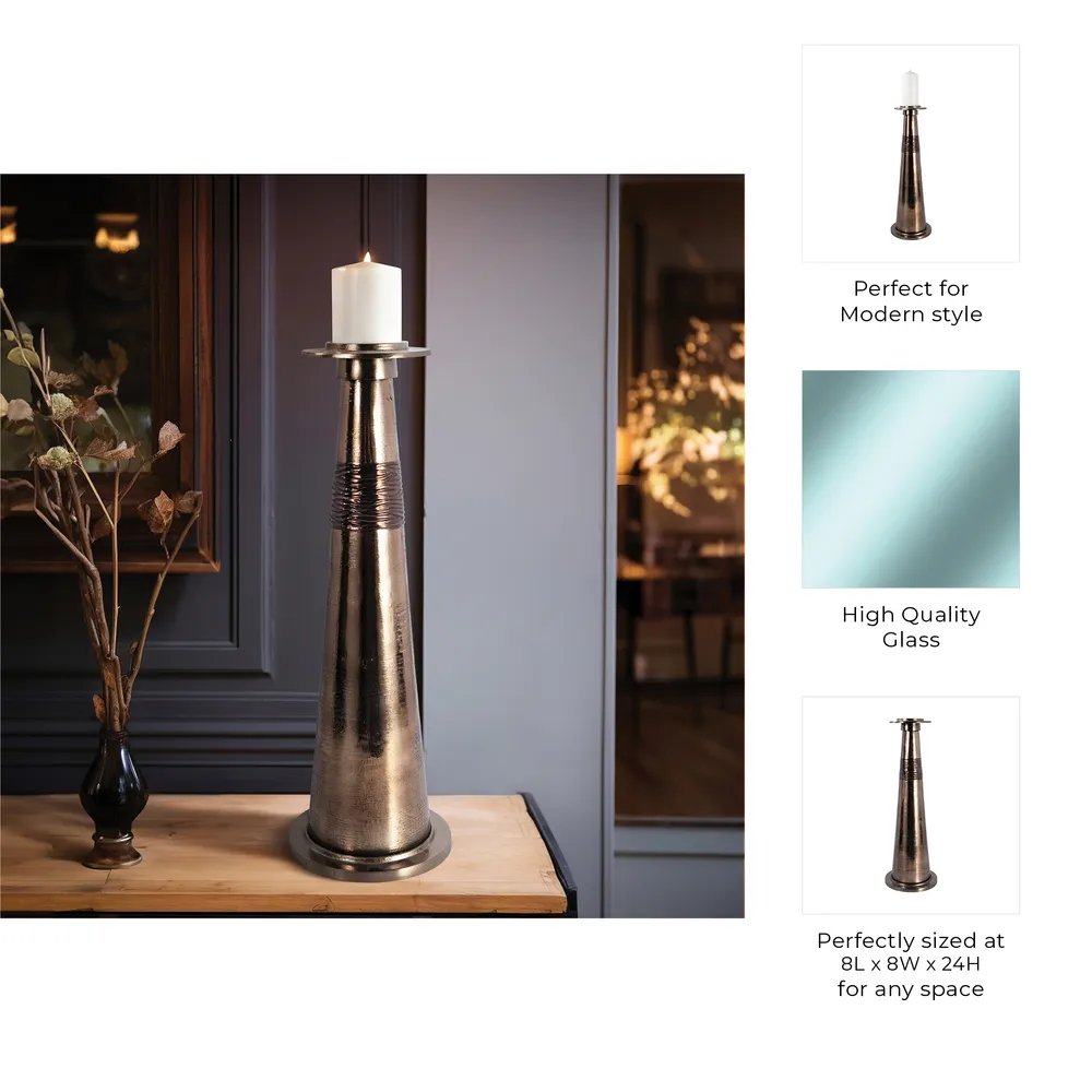 BRUNOGATE BRONZE CANDLE HOLDER 24 (IN)