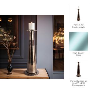 BRUNOGATE BRONZE CANDLE HOLDER 24 (IN) 11