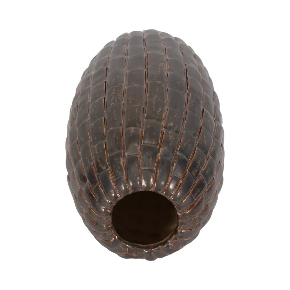 HAMDENROSE BROWN VASE 17 (IN)