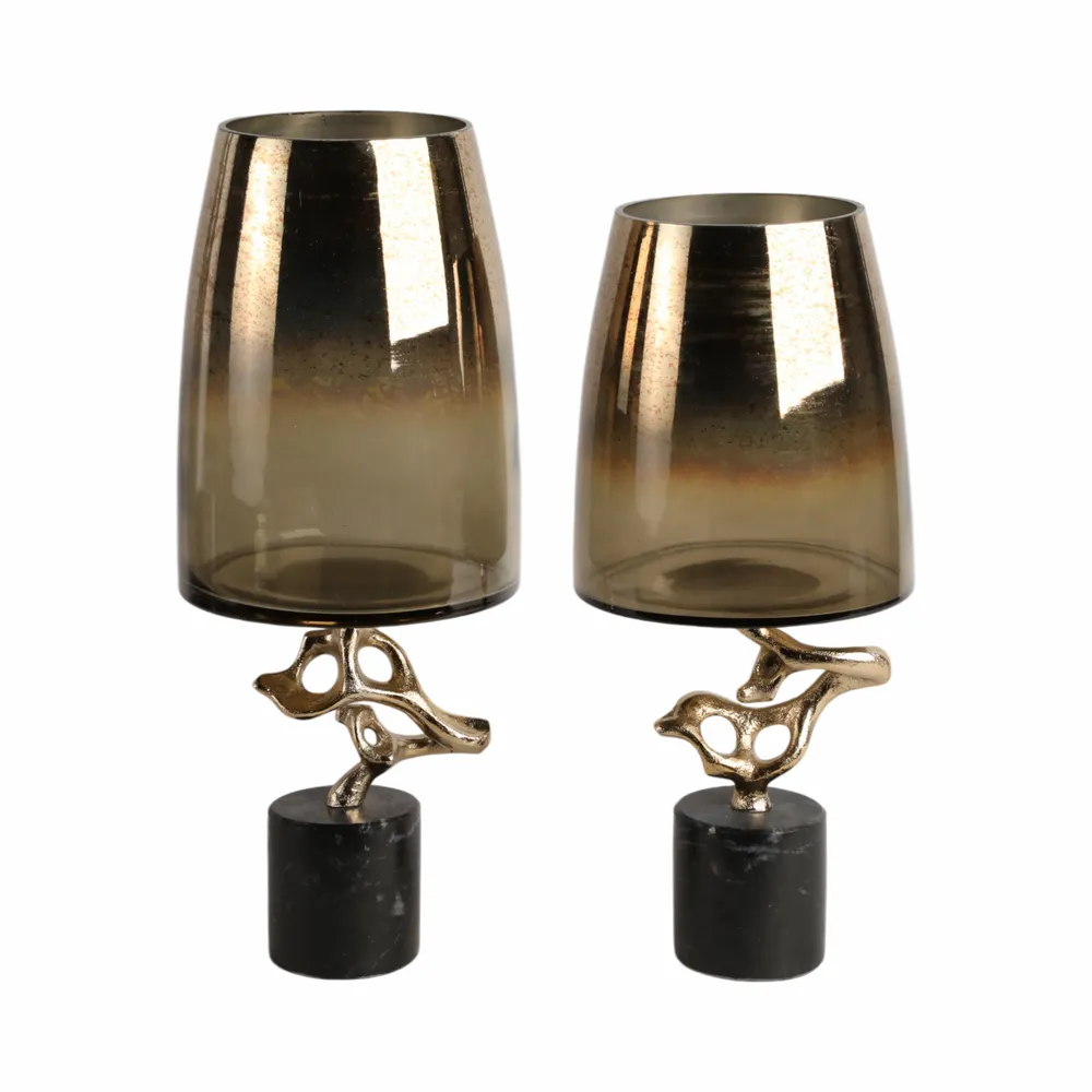 CARTERLAND GOLD GLASS VASE 17 (IN)