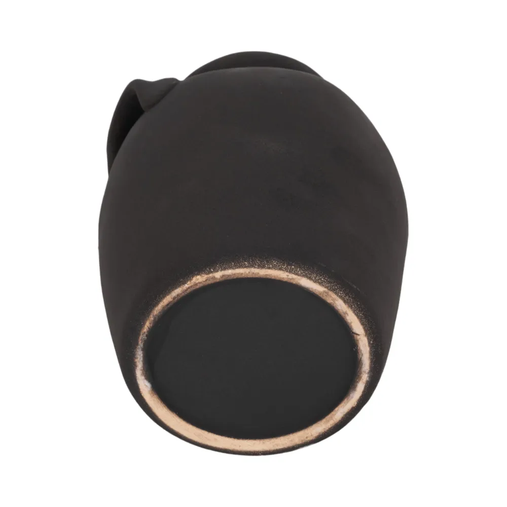 GLOVERMILL BLACK VASE 7 (IN)