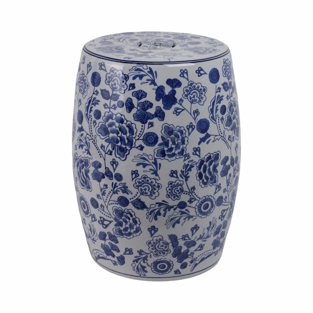 PEYTONWELL BLUE GARDEN STOOL 18 (IN)