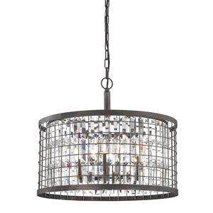 Nadina 22'' Wide 6-Light Chandelier - Silverdust Iron 1