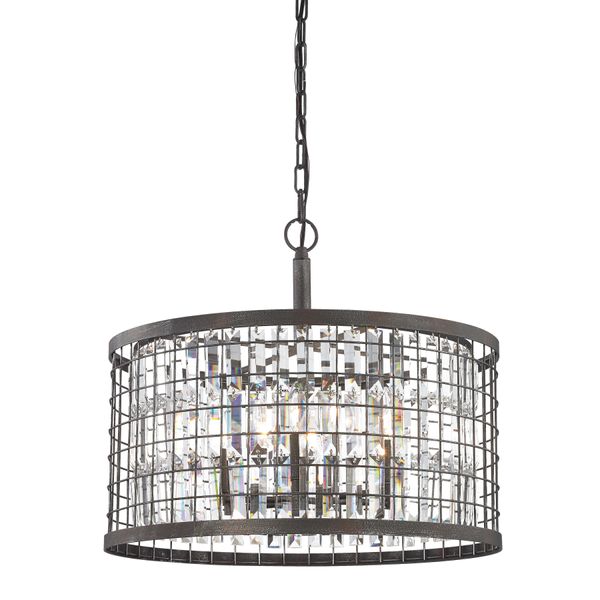 Nadina 22'' Wide 6-Light Chandelier - Silverdust Iron